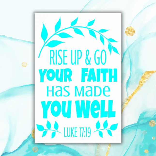Bible verse turquoise | Archival Heavyweight Paper Poster (Creator Uploaded)