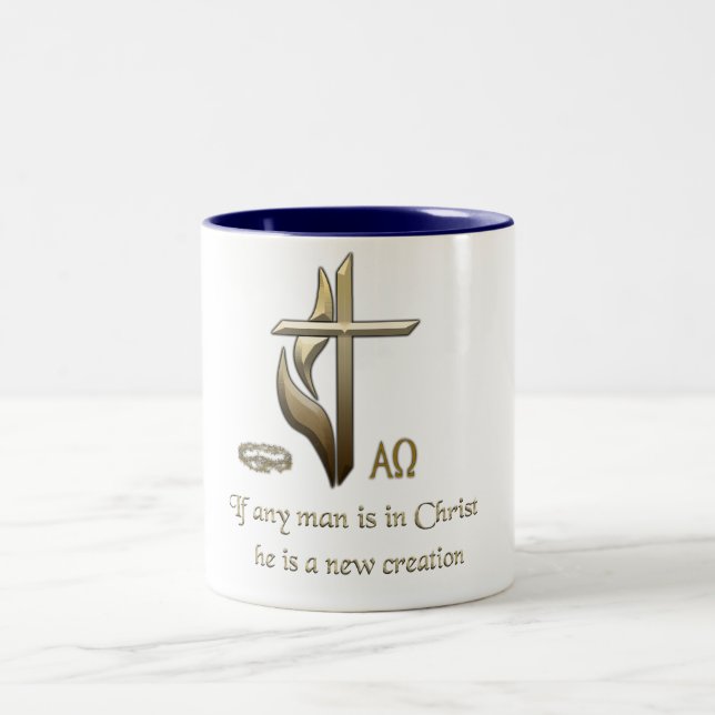 Bible verse Two-Tone coffee mug (Center)