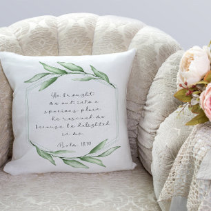 Bible verse verdure jeter des oreillers