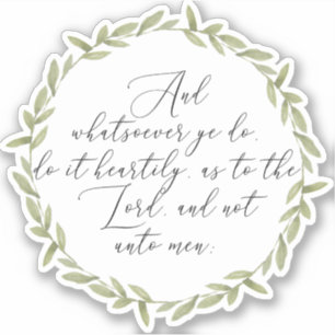 Bible Verse - Vinyl Cut Sticker KJV