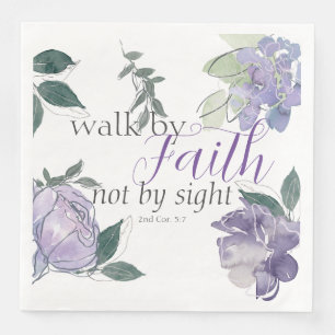 Bible Verse Walk By Faith Not By Sight Napkin