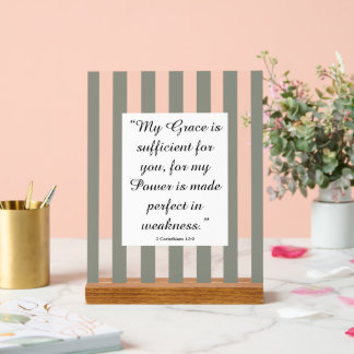 Bible Verse Wall Art, 2 Corinthians 12:9 Acrylic Sign