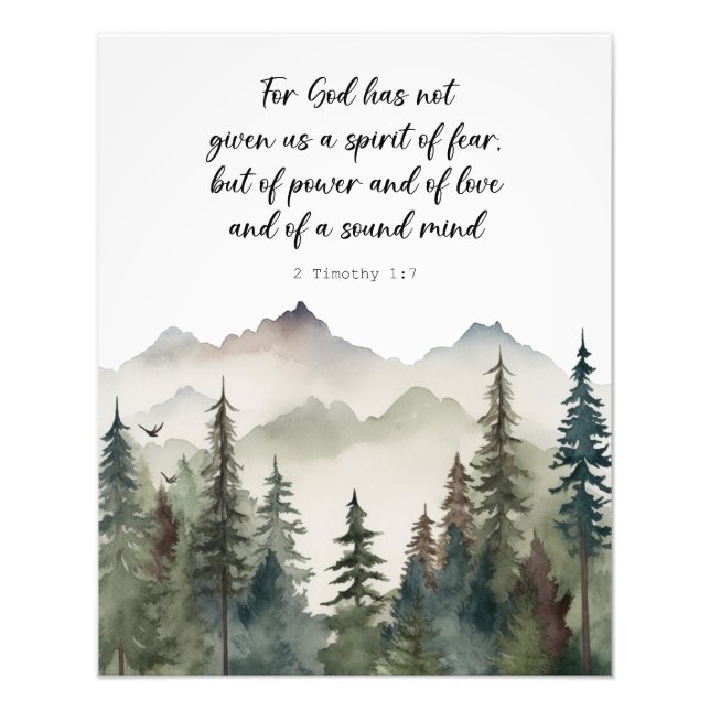 Bible Verse Wall Art Poster 2 Timothy (Front)