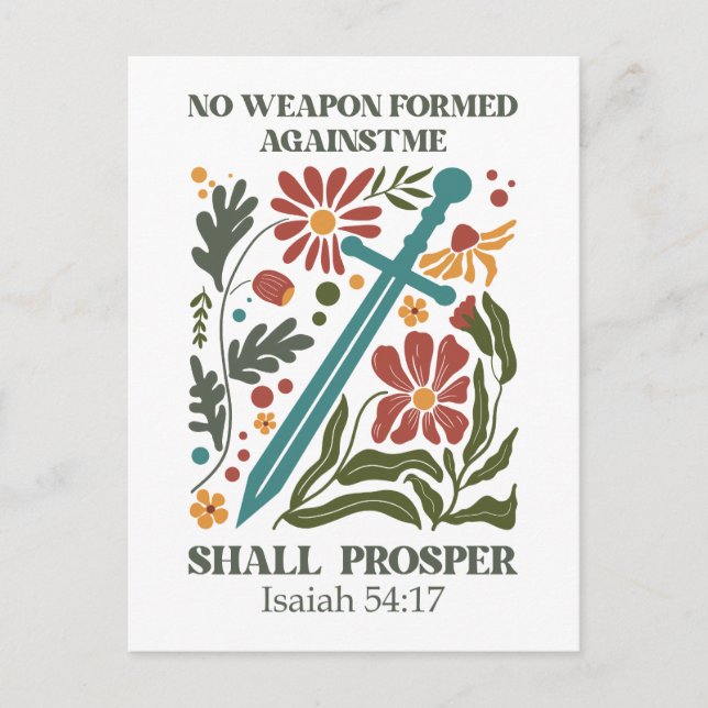  Bible Verse Wildflower Postcard (Front)