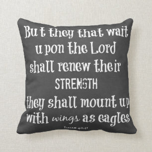 Bible Verse: Wings as Eagles Throw Pillow
