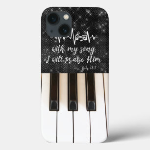 Bible Verse with Piano Keys iPhone 13 Case