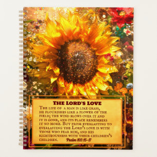Bible Verse With Sunflowers Art By William Morris Planner