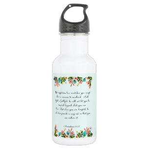 Bible Verses Art - 1 Corinthians 10:13 532 Ml Water Bottle