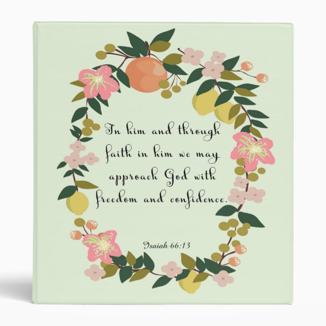 Bible Verses Art - Isaiah 66:13 Binder (Front)