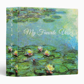 Bible verses Claude Monet Waterlily Fine Art Binder