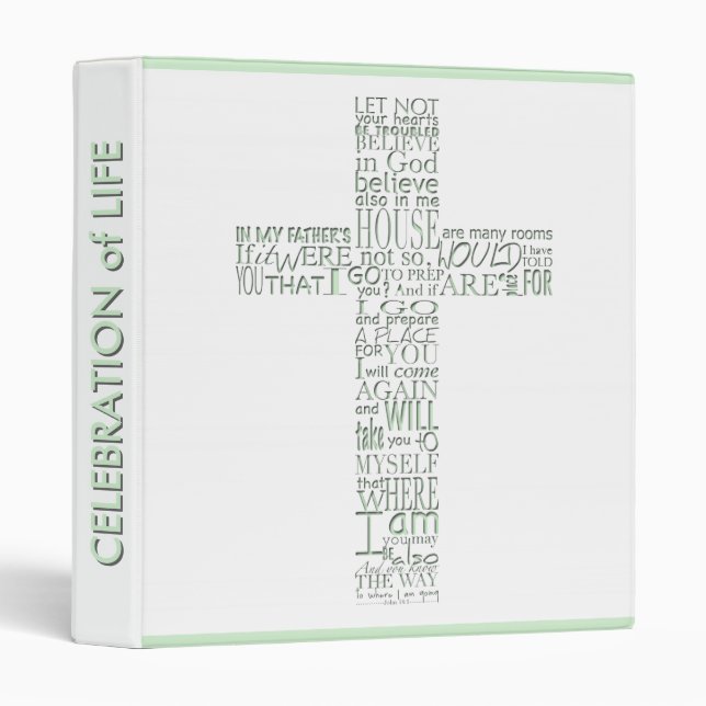 Bible Verses from John 14 Custom Guest Book 10 Binder (Front/Spine)