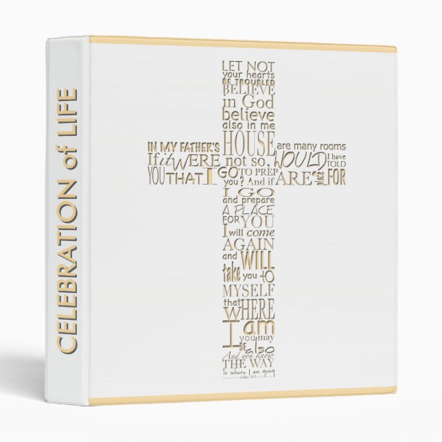 Bible Verses from John 14 Custom Guest Book 11 Binder (Front/Spine)