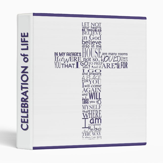 Bible Verses from John 14 - Custom Guest Book 4 Binder (Front/Spine)