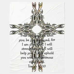 Bible Verses Inspirational Quote Isaiah 41:10 Fleece Blanket
