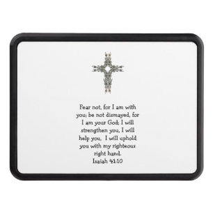 Bible Verses Inspirational Quote Isaiah 41:10 Trailer Hitch Cover