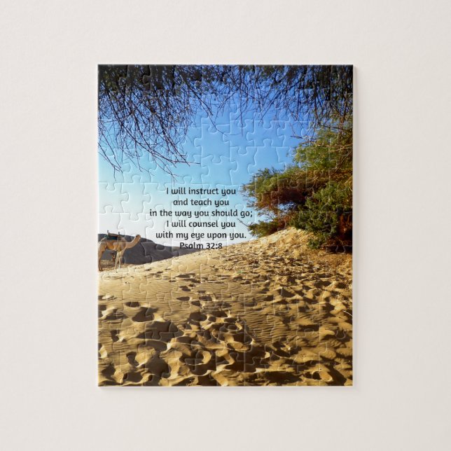 Bible Verses Inspirational Quote Psalm 32:8 Jigsaw Puzzle (Vertical)