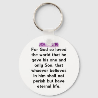 Bible Verses - John 3:16 Keychain