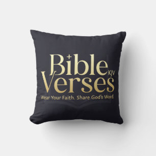 Bible Verses KJV Wear Your Faith Throw Pillow