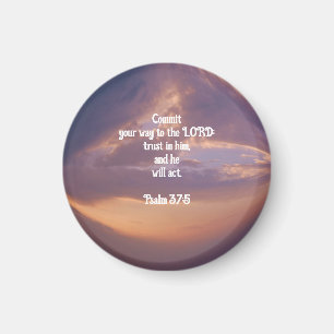Bible Verses Motivational Scriptures Psalm 37:5 Magnet