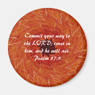 Bible Verses Motivational Scriptures Psalm 37:5 Magnet