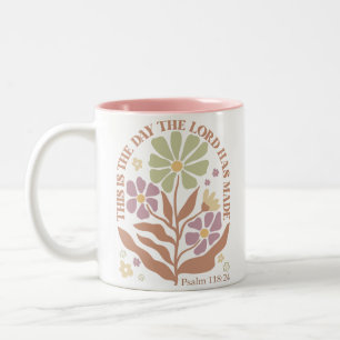 Bible Verses Wildflower  Two-Tone Coffee Mug