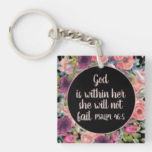 Bible Verset Floral Violet Rose
