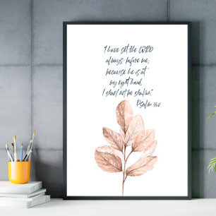 Bible verset Lord Psalm Écriture feuilleté poster