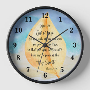 Bible verset Romains Mur Horloge