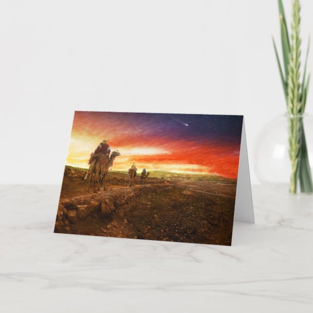 Bible - Wise men - The Magi arrive 1920 Holiday Card (Front)