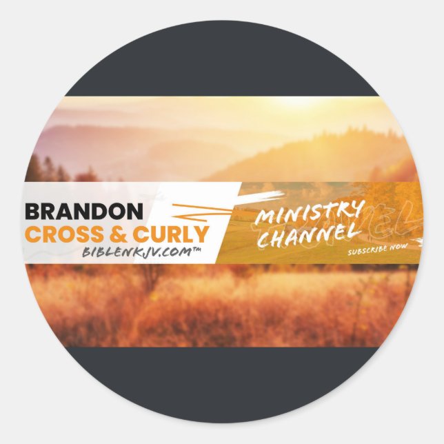 BIBLENKJV.COM™ 🛐 #RSTICKER CLASSIC ROUND STICKER (Front)