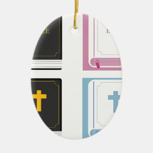 bibles ceramic ornament