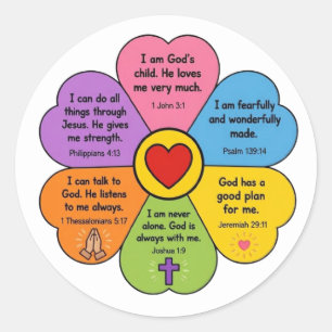 Biblical Affirmations Classic Round Sticker