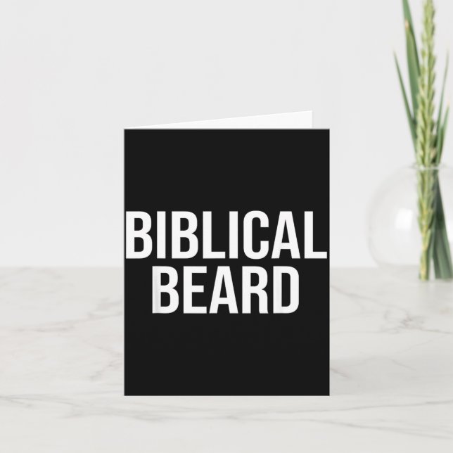 Biblical Beard Funny Christian Men Beard Dad Card (Front)