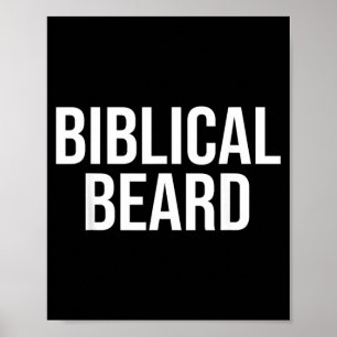 Biblical Beard Funny Christian Men Beard Dad Poster