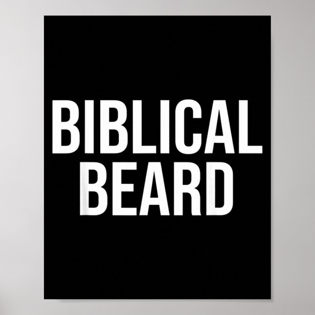 Biblical Beard Funny Christian Men Beard Dad Poster (Front)