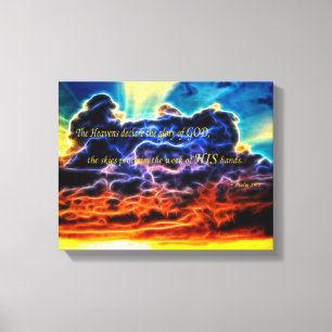 Biblical Electrified Cumulus Clouds Skyscape Canvas Print