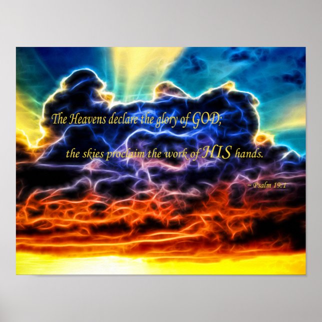 Biblical Electrified Cumulus Clouds Skyscape Poster (Front)