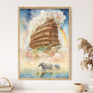 Biblical History Art   The Story of Noah's Ark in  Poster