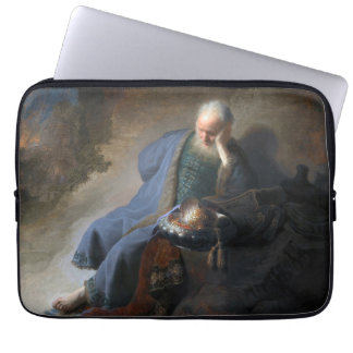 Biblical Jeremiah Lamenting on Fall of Jerusalem Laptop Sleeve