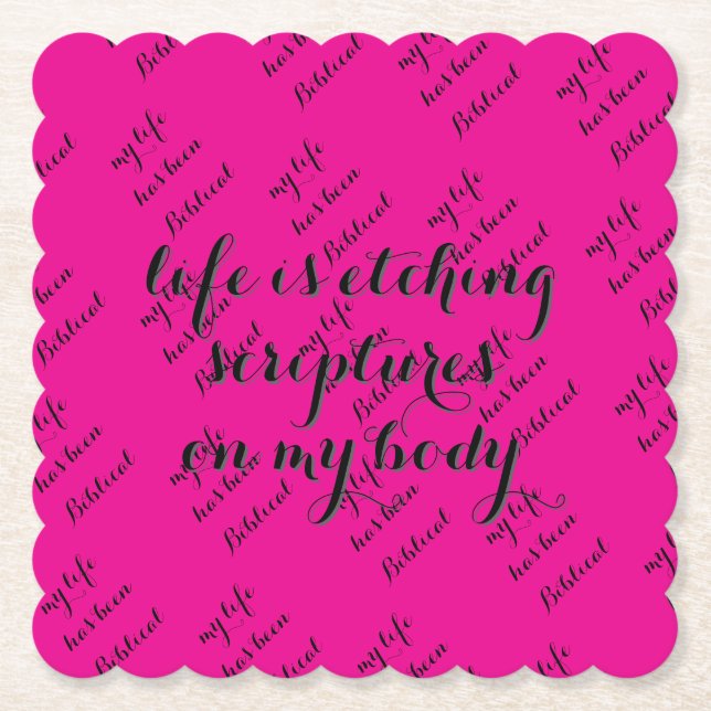 Biblical Life Paper Coaster (Front)