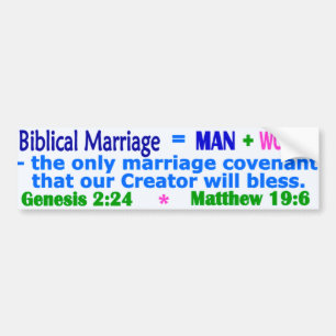 Biblical Marriage Bumper Sticker