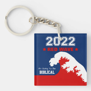 Biblical Midterms 2022 Red Wave Keychain
