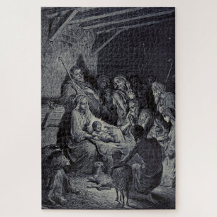 Biblical nativity scene jigsaw puzzle