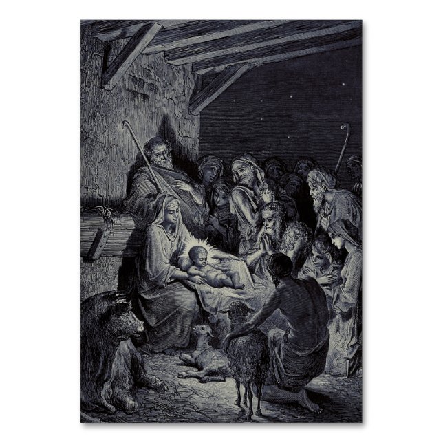 Biblical nativity scene table number (Front)