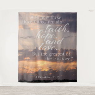 Biblical Passage Sunset Tapestry