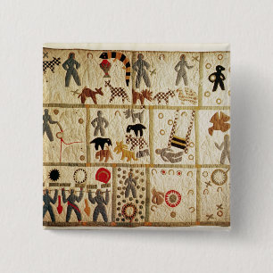 Biblical quilt, Virginia 2 Inch Square Button