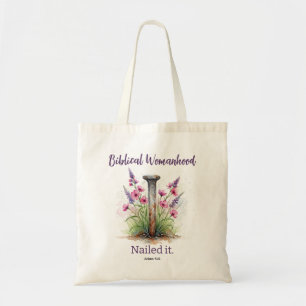 Biblical Womanhood Jael Inspirational Scripture Tote Bag