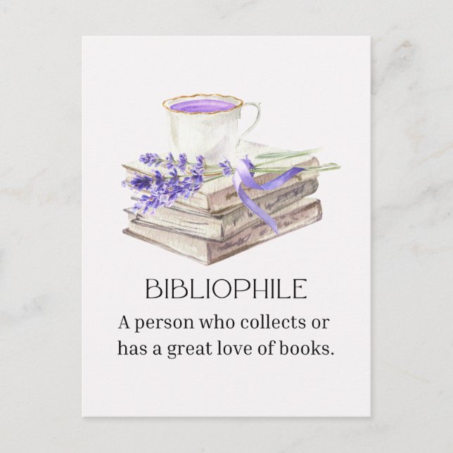 bibliophile book lover postcard (Front)