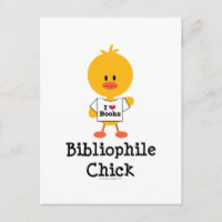 Bibliophile Chick Postcard