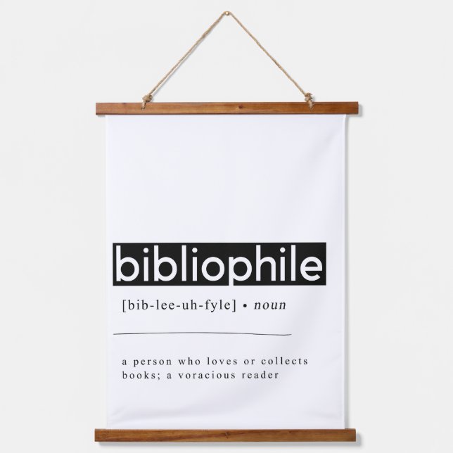 Bibliophile Definition Hanging Tapestry (Front)